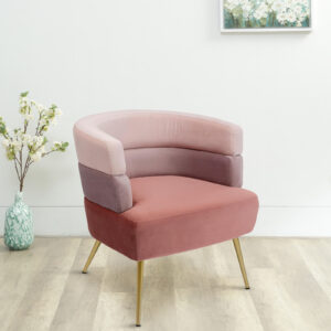Jai velvet Arm Chair with multi color