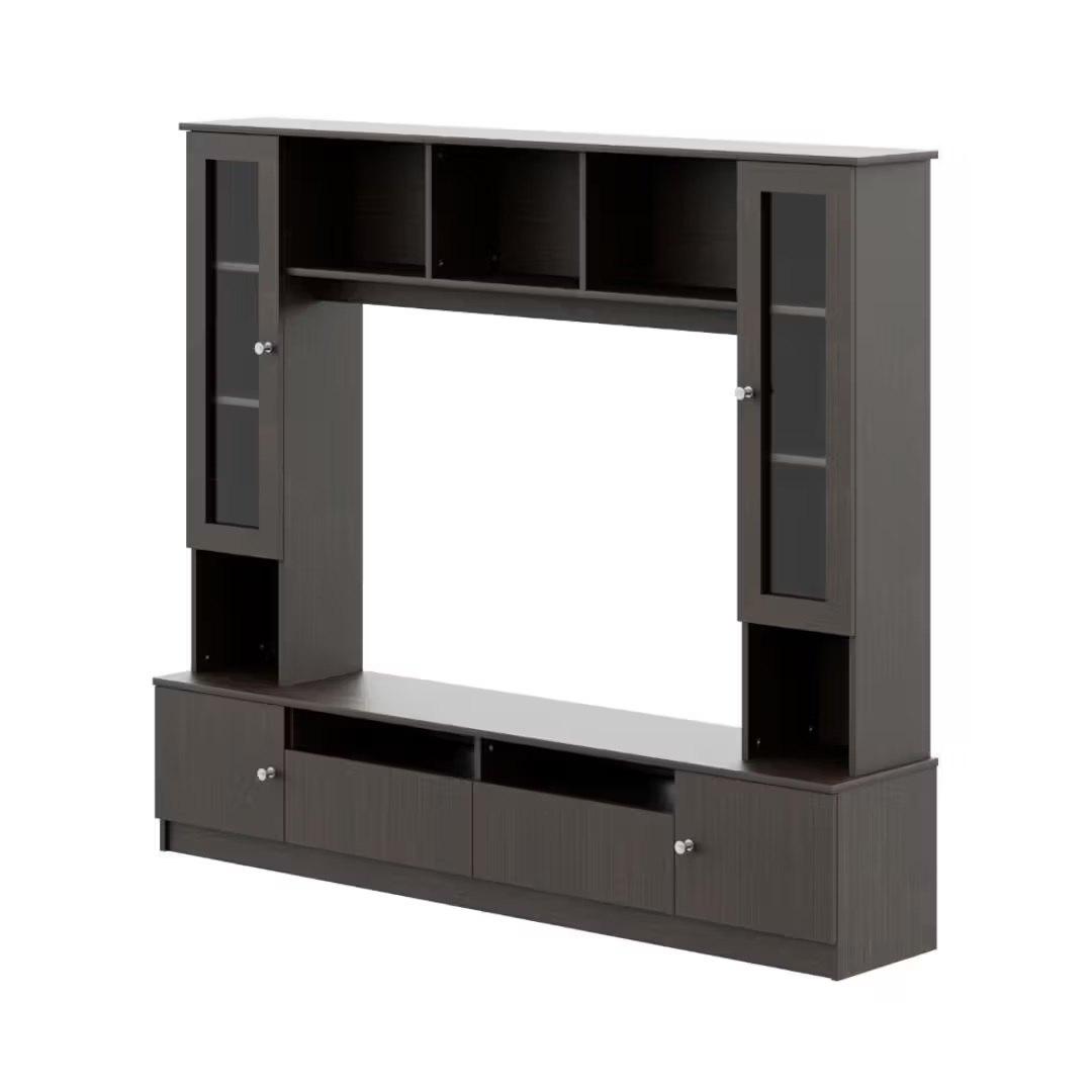 Wood T.V. Unit in Dark Brown Colour - Image 3