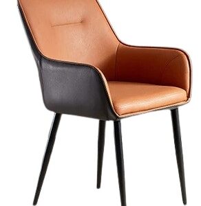Jayden Leatherette Arm Chair In Brown And Black Color