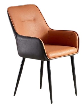 Jayden Leatherette Arm Chair In Brown And Black Color - Image 2