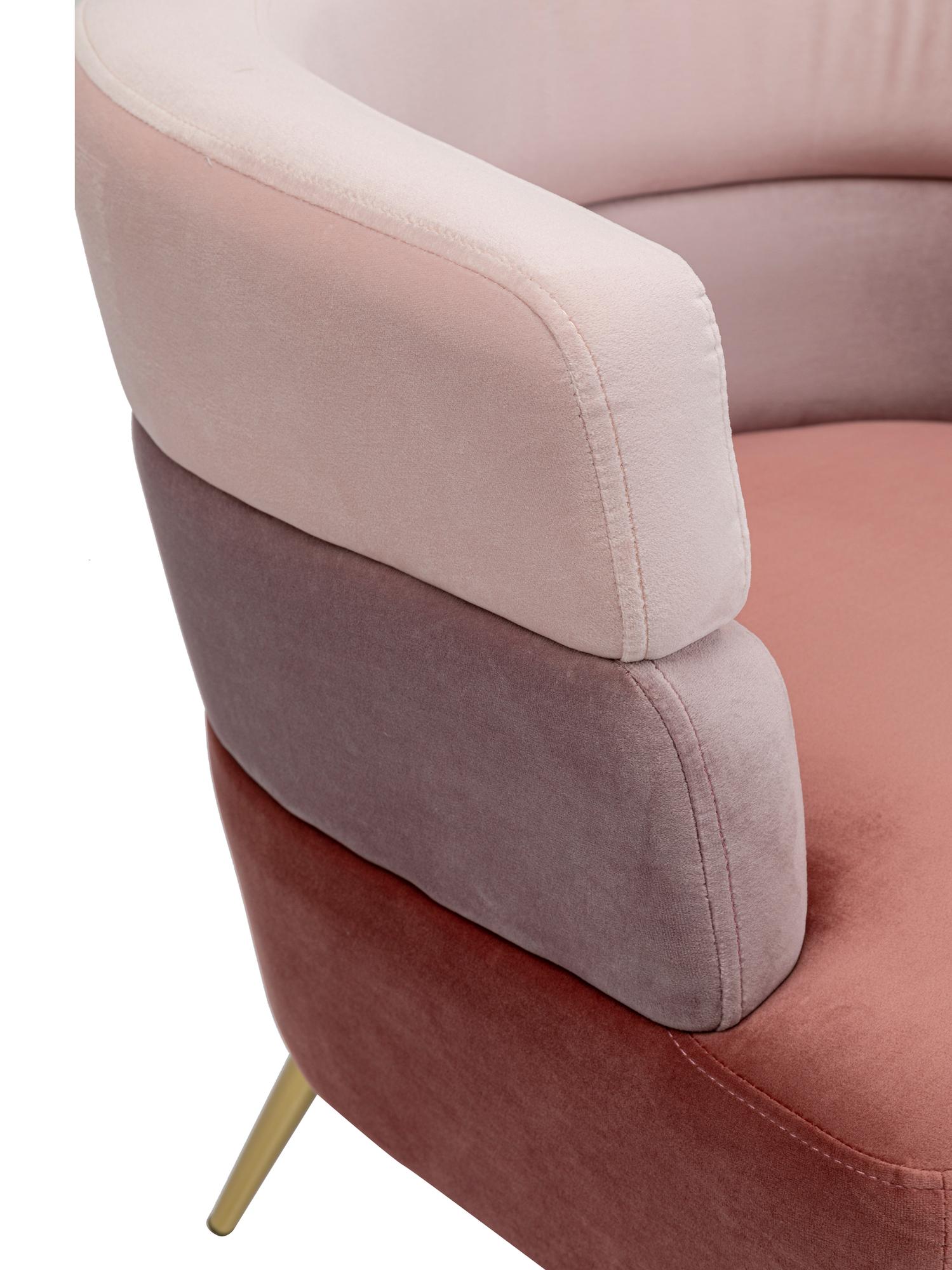 DINNING CHAIR IN ROSE/MAUVE VELVET UPHOLSTREY COLOUR - Image 3