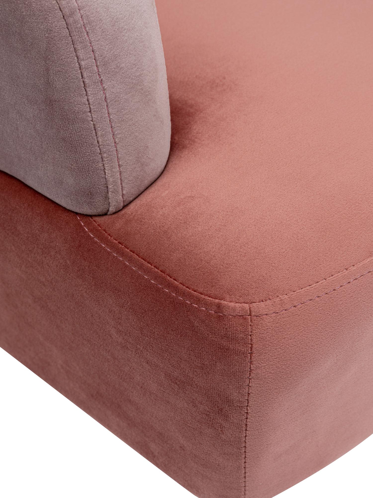 DINNING CHAIR IN ROSE/MAUVE VELVET UPHOLSTREY COLOUR - Image 2