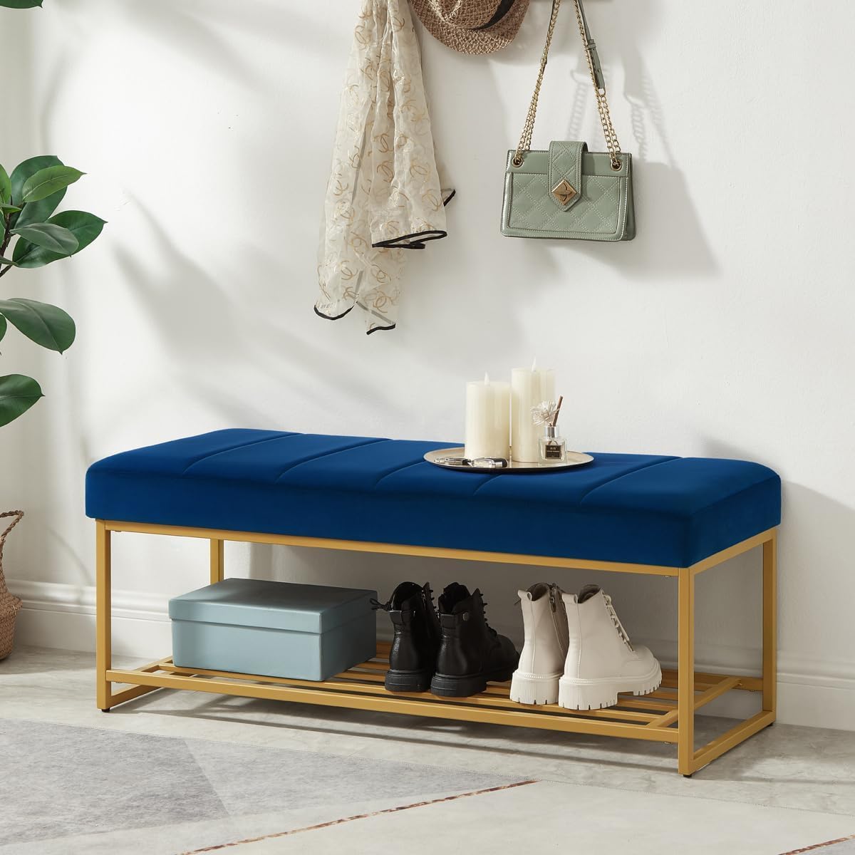 Fabric Bench in Blue Colour - Image 6