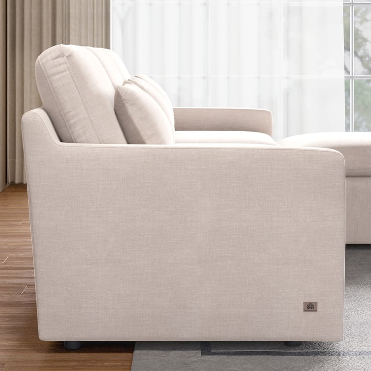 3 Seater L Shape Sofa in Off-White Colour - Image 7