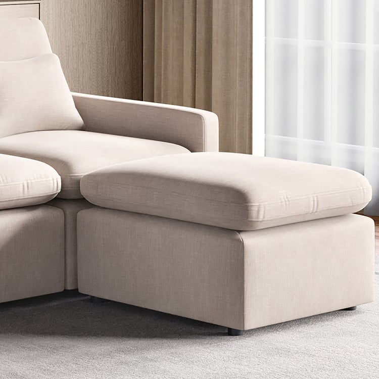 3 Seater L Shape Sofa in Off-White Colour - Image 6