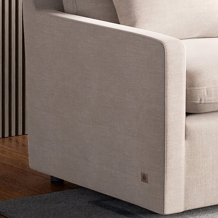 3 Seater L Shape Sofa in Off-White Colour - Image 5