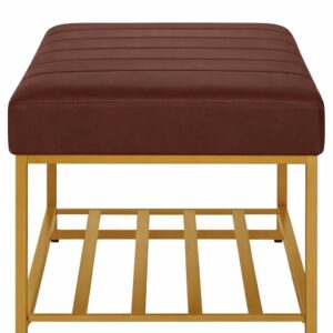 Fabric Bench in Brown Colour