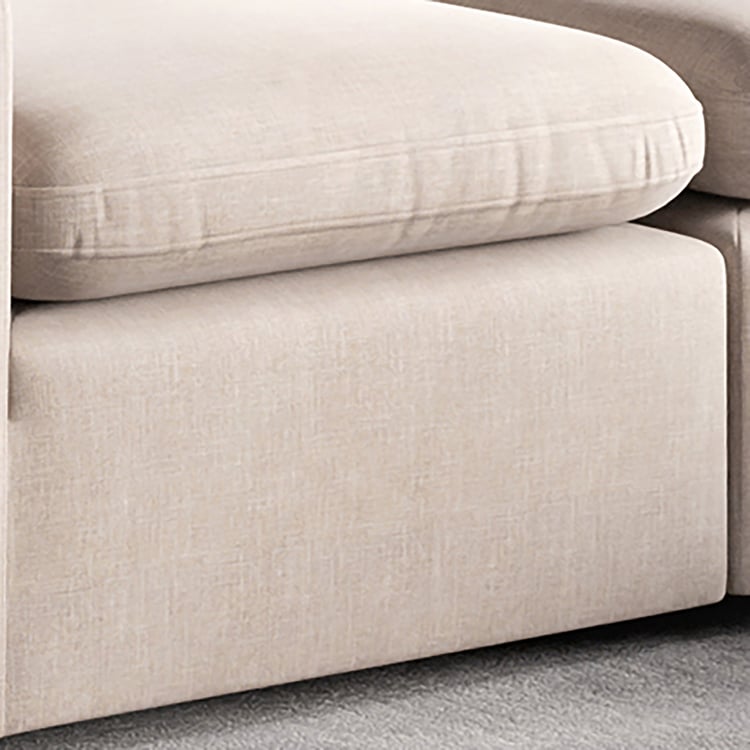 3 Seater L Shape Sofa in Off-White Colour - Image 4