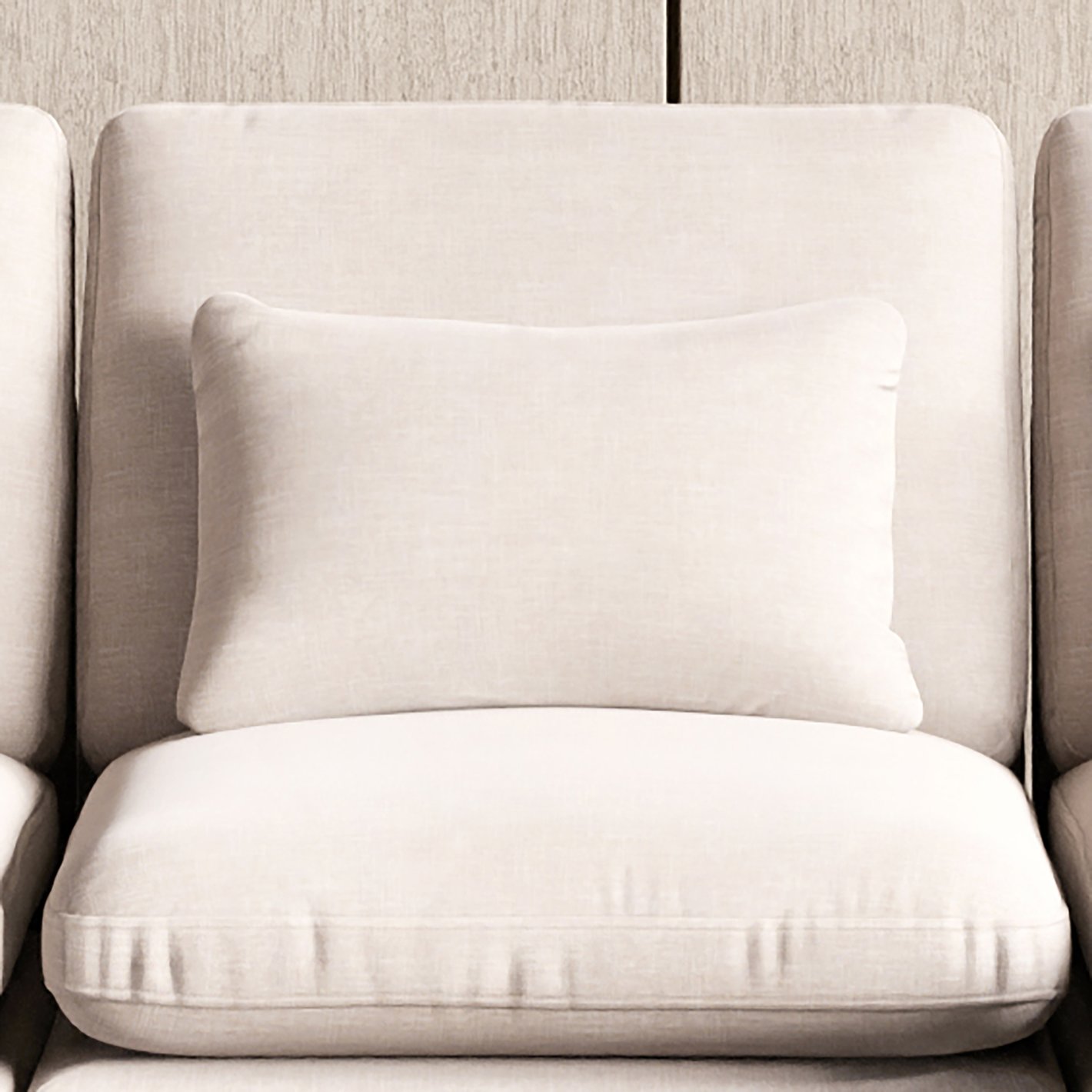 3 Seater L Shape Sofa in Off-White Colour - Image 3