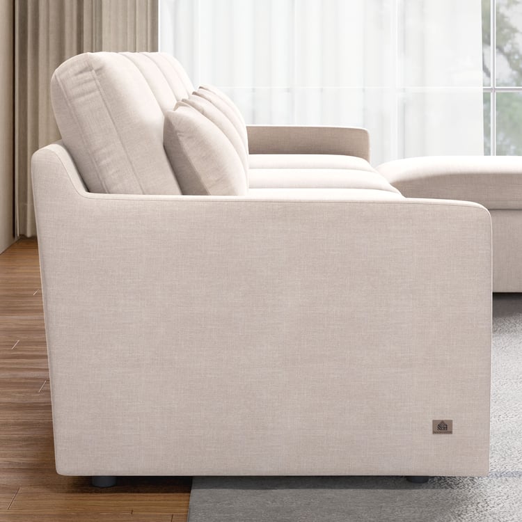 4 Seater L Shape Sofa in Off-White Colour - Image 6