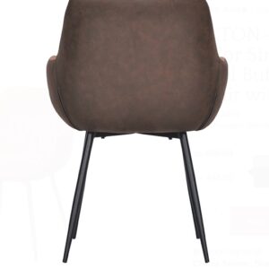 Homer Velvet Fabric Arm Chair In Tan And Brown Color