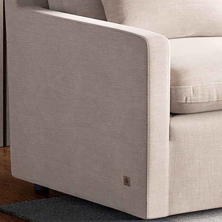 4 Seater L Shape Sofa in Off-White Colour - Image 5