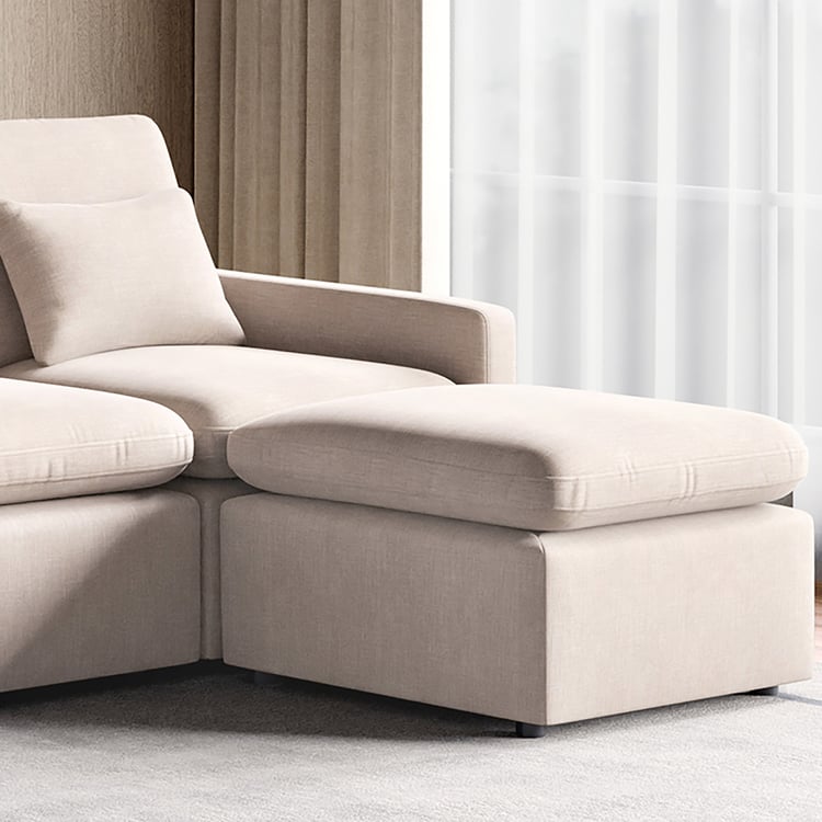 4 Seater L Shape Sofa in Off-White Colour - Image 4