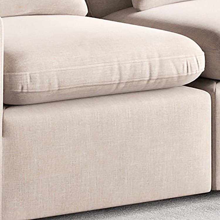 4 Seater L Shape Sofa in Off-White Colour - Image 3