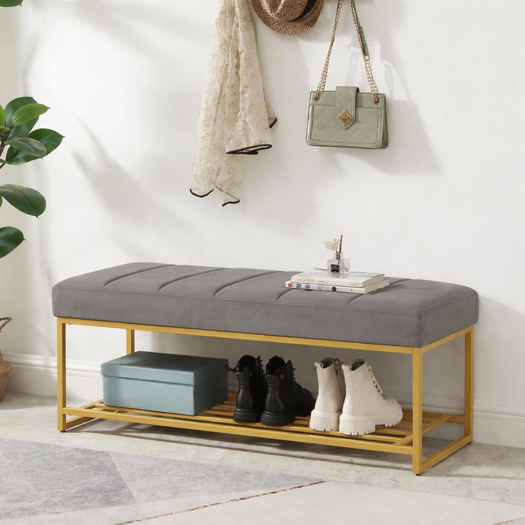 Fabric Bench in Grey Colour - Image 6