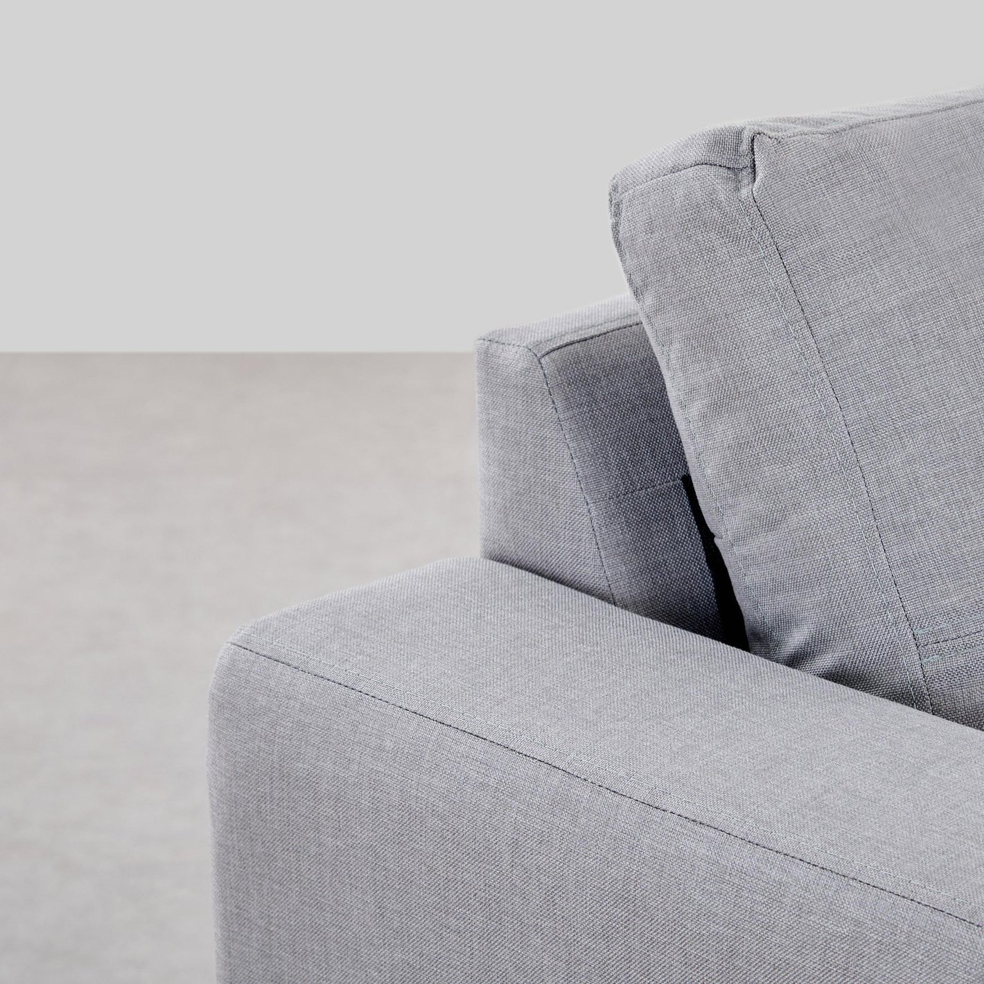 4 Seater L Shape Sofa in Light Grey Colour - Image 9