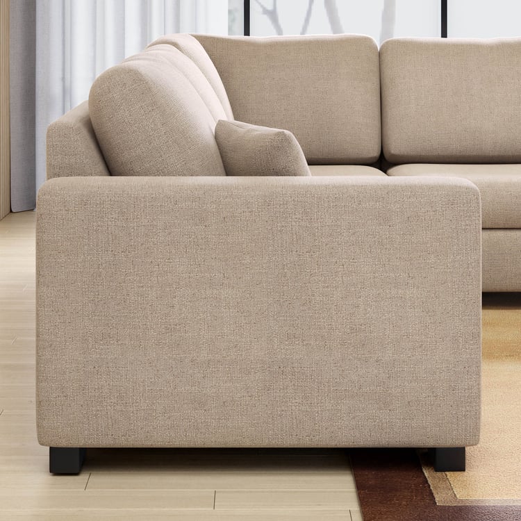 6 Seater L Shape Sofa in Beige Colour - Image 9