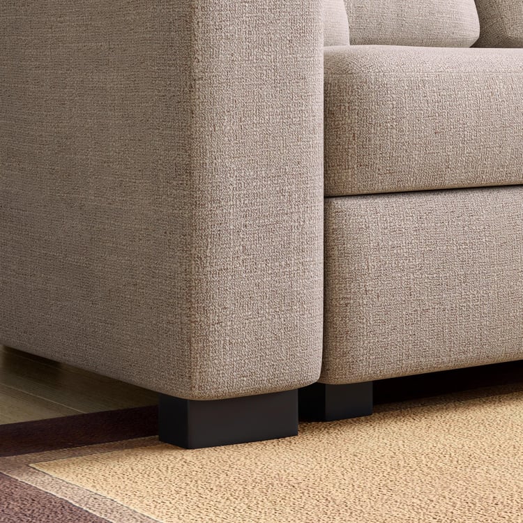 6 Seater L Shape Sofa in Beige Colour - Image 8