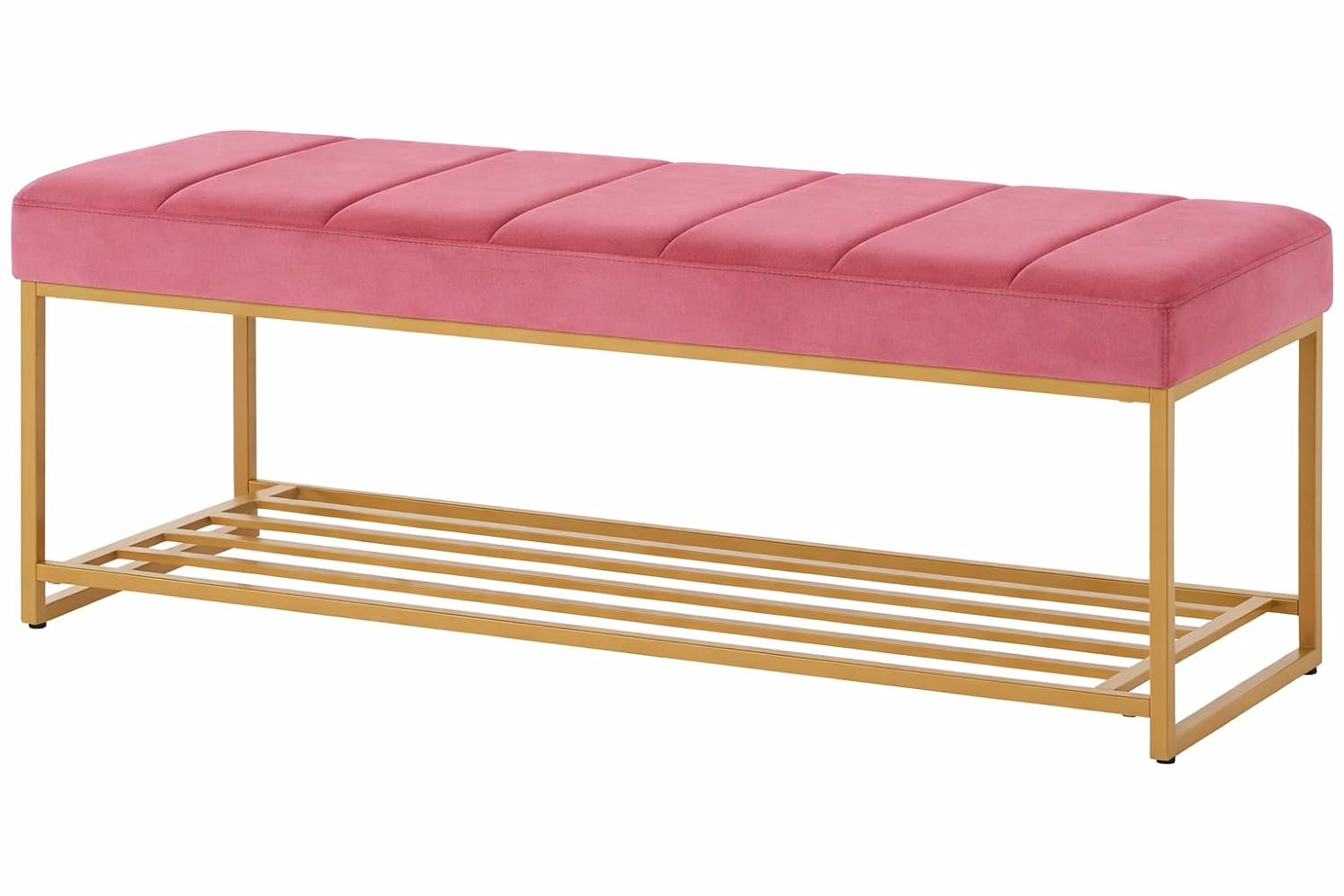 Fabric Bench in Rose Pink Colour - Image 4
