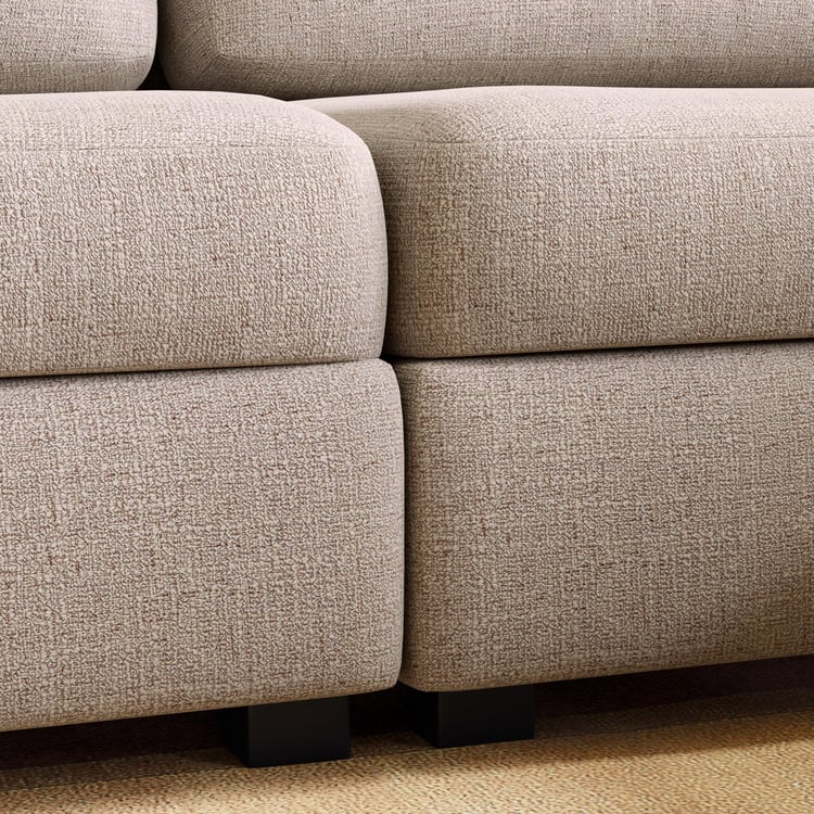 6 Seater L Shape Sofa in Beige Colour - Image 7
