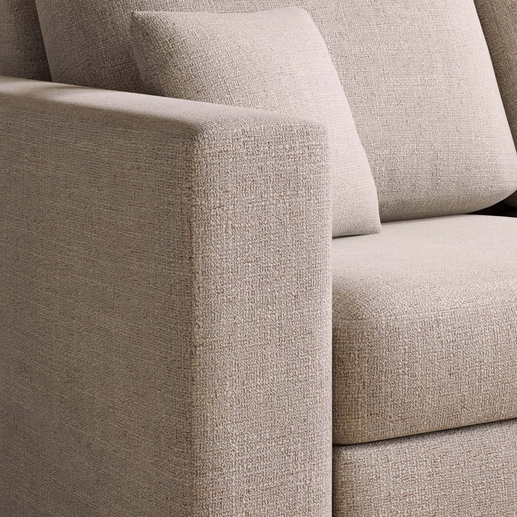 6 Seater L Shape Sofa in Beige Colour - Image 6