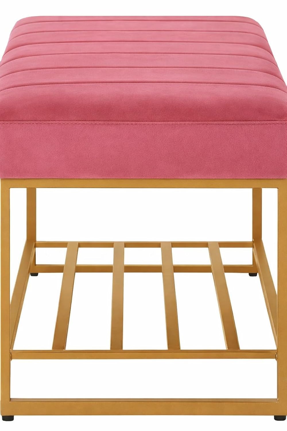 Fabric Bench in Rose Pink Colour - Image 2