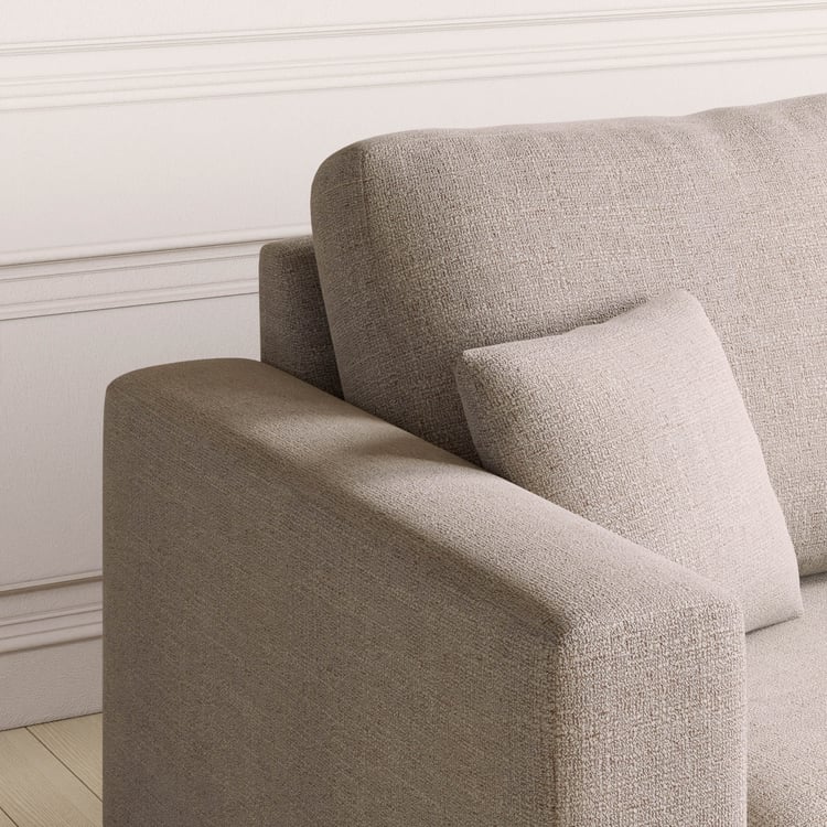 6 Seater L Shape Sofa in Beige Colour - Image 5