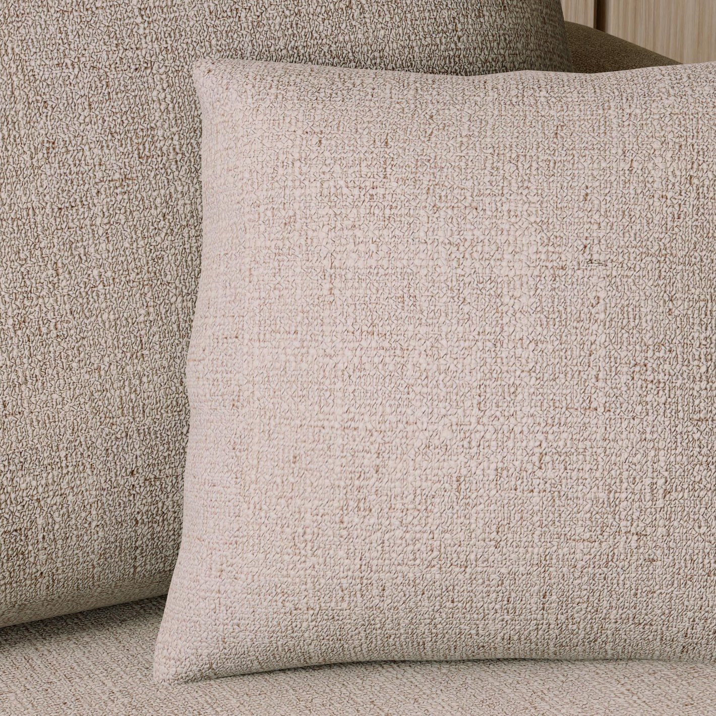 6 Seater L Shape Sofa in Beige Colour - Image 4