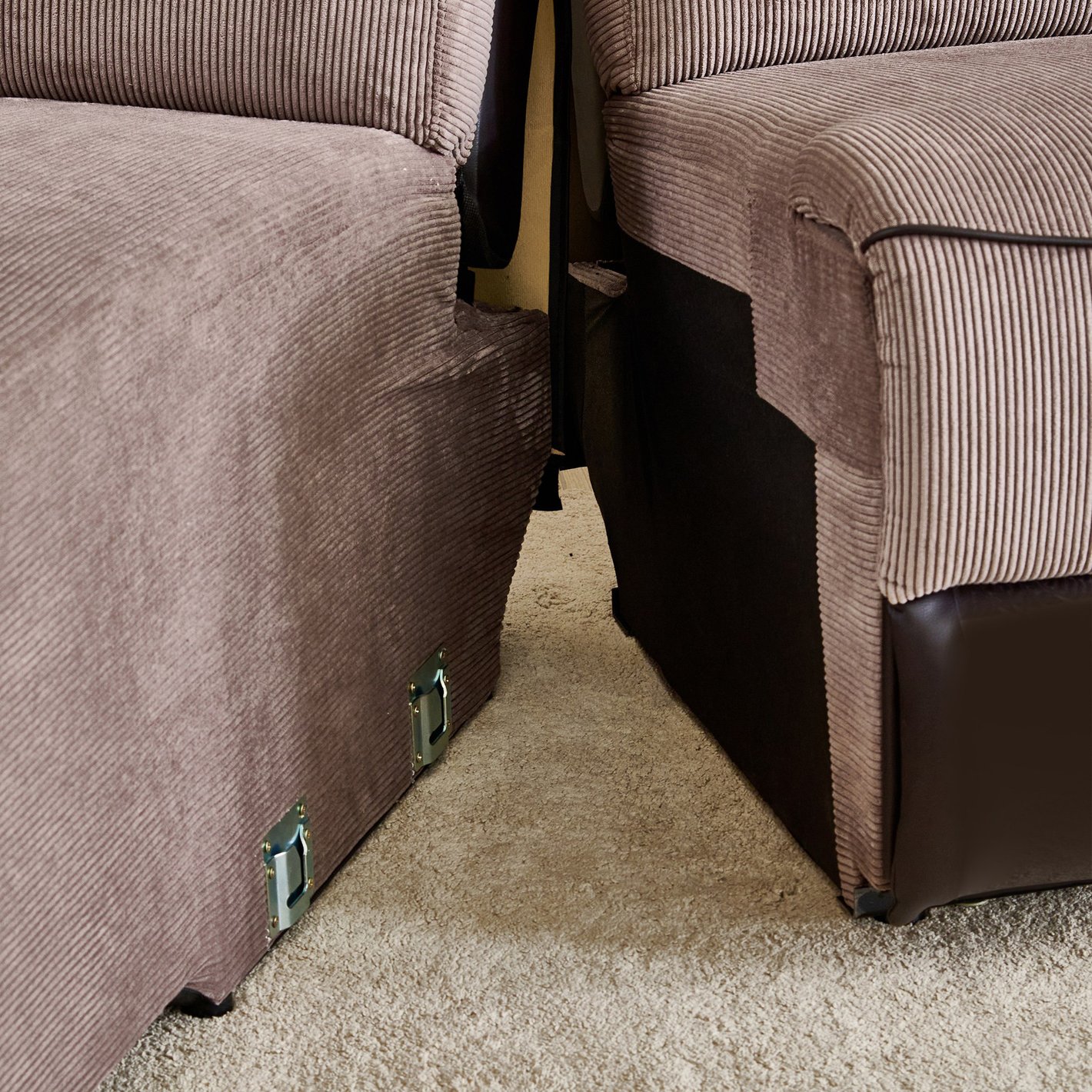 4 Seater L Shape Sofa in Brown Colour - Image 5