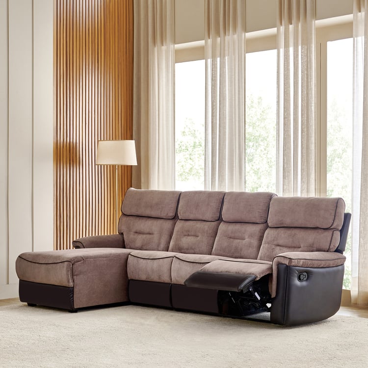 4 Seater L Shape Sofa in Brown Colour - Image 2