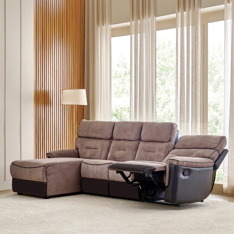 4 Seater L Shape Sofa in Brown Colour - Image 14