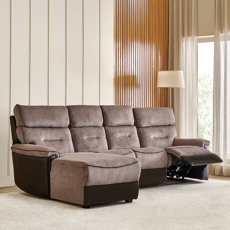 4 Seater L Shape Sofa in Brown Colour - Image 13
