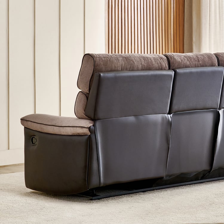 4 Seater L Shape Sofa in Brown Colour - Image 12