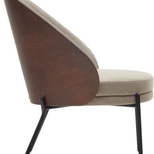 ARM CHAIR IN GREY AND BROWN COLOUR