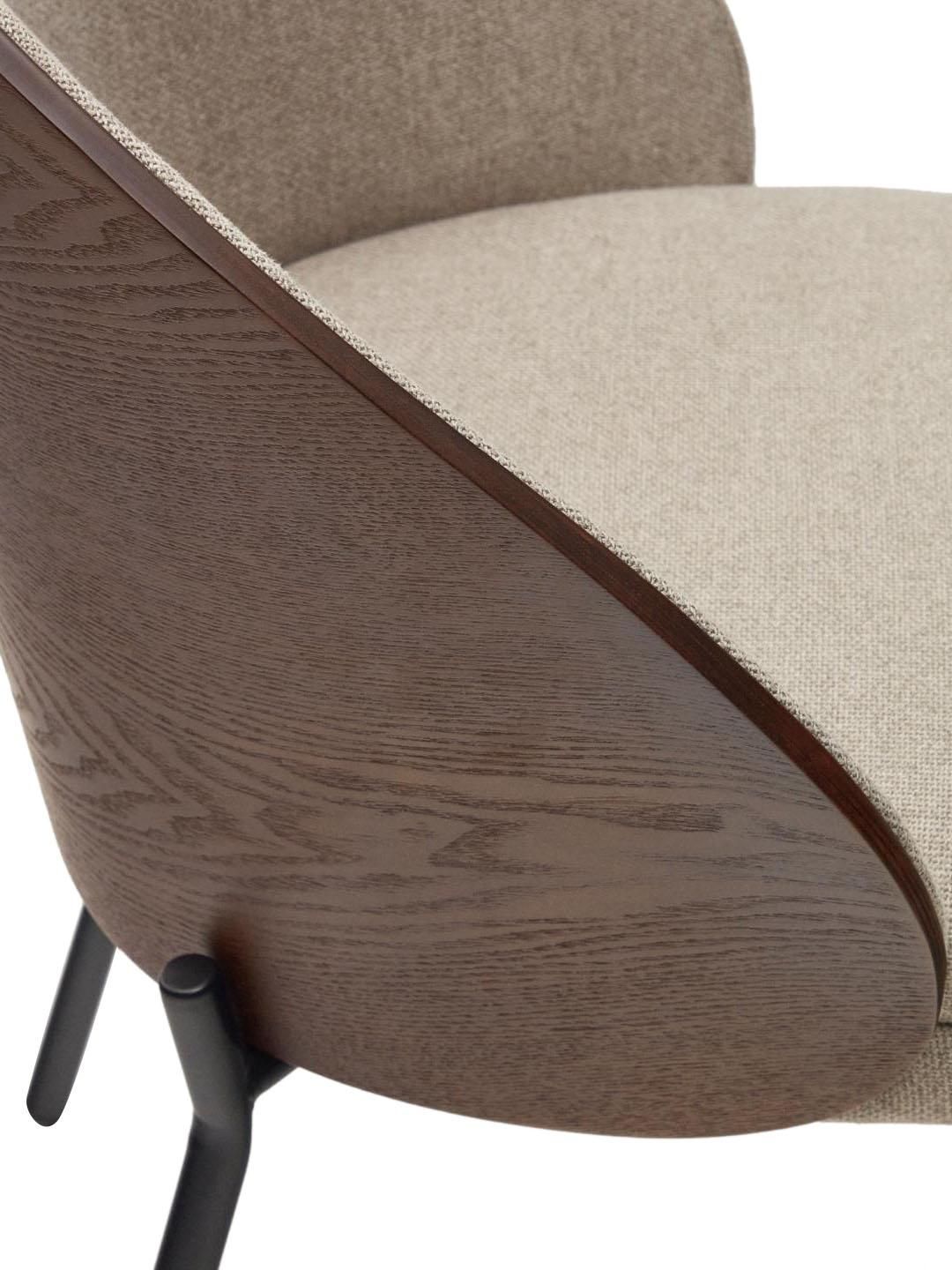 ARM CHAIR IN GREY AND BROWN COLOUR - Image 5