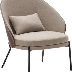 ARM CHAIR IN GREY AND BROWN COLOUR