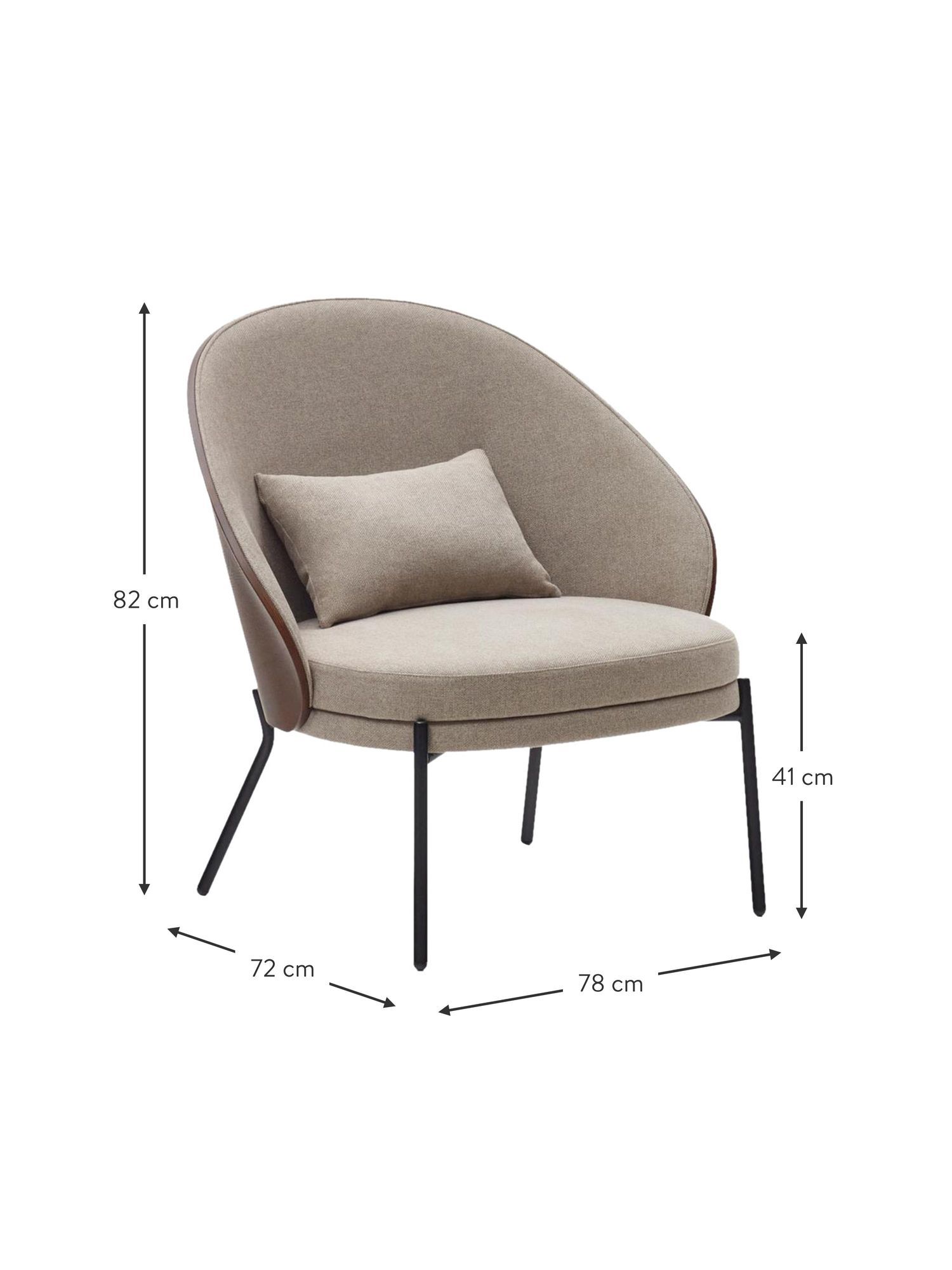 ARM CHAIR IN GREY AND BROWN COLOUR - Image 7