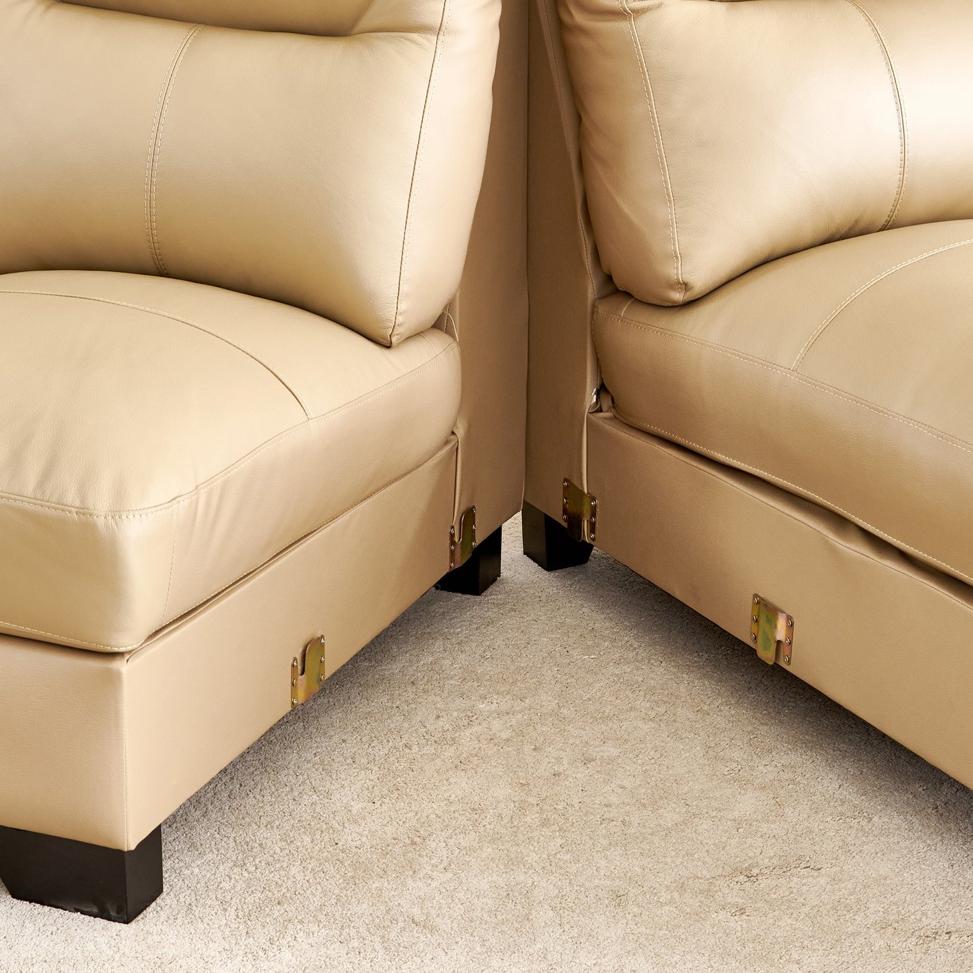 4 Seater L Shape Sofa in Beige Colour - Image 5