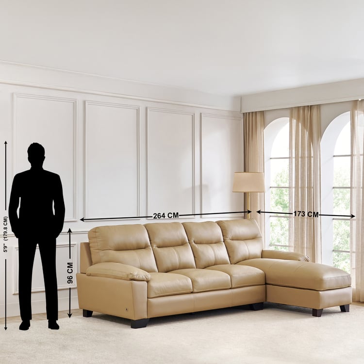 4 Seater L Shape Sofa in Beige Colour - Image 13
