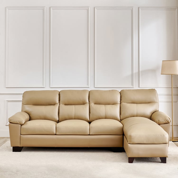 4 Seater L Shape Sofa in Beige Colour - Image 2