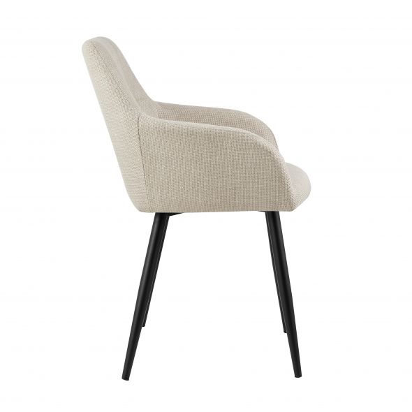 Venta Fabric Arm Chair In Off White Color - Image 3
