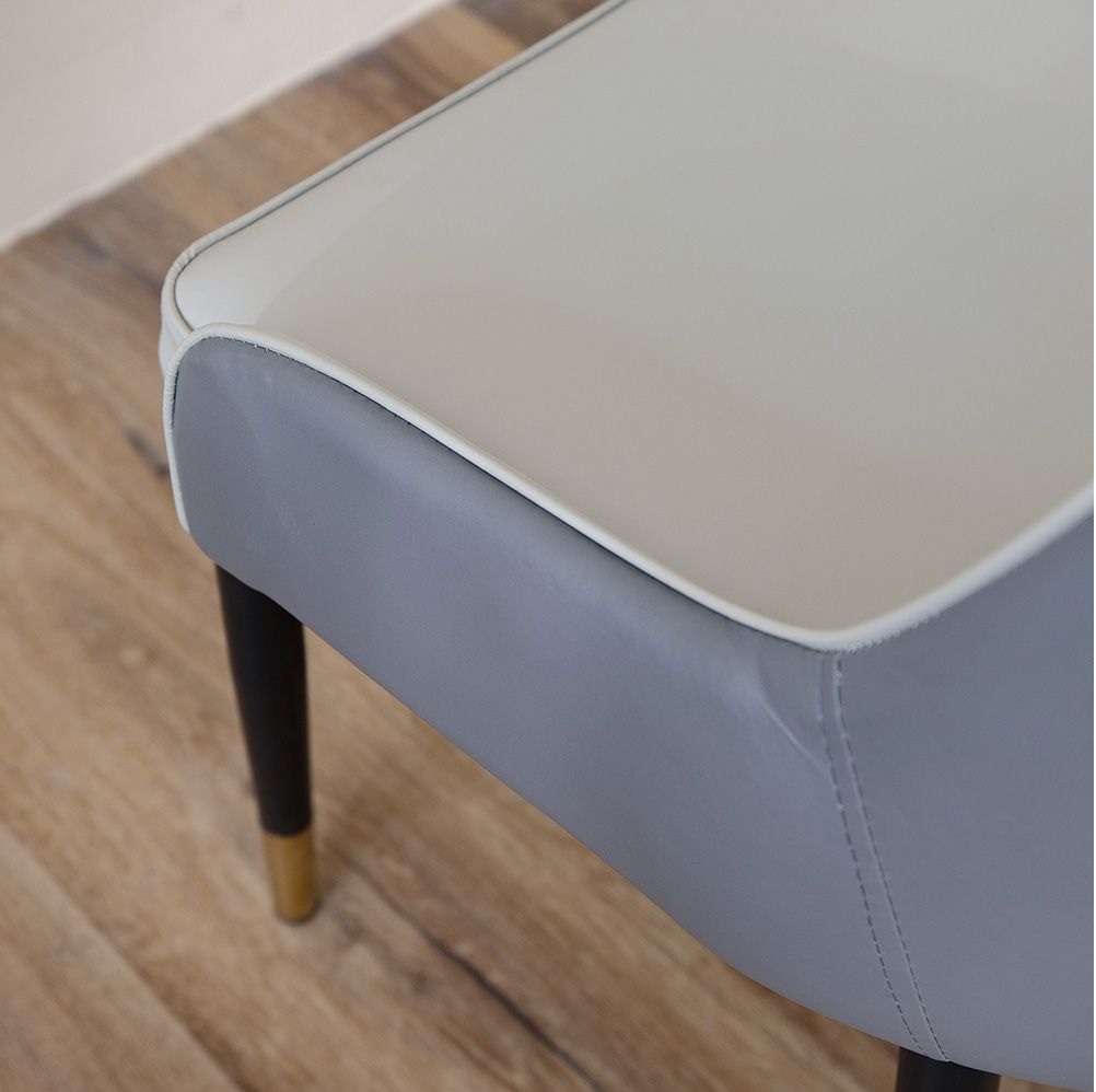 Gatiman Leatherette Dining Chair In Grey Colour - Image 9