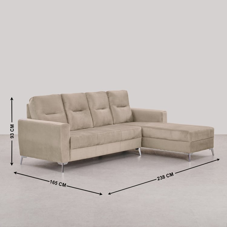 5 Seater L Shape Sofa in Beige Colour - Image 11