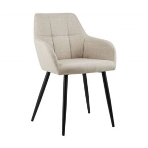Venta Fabric Arm Chair In Off White Color
