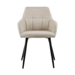 Venta Fabric Arm Chair In Off White Color