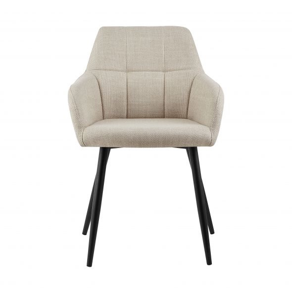 Venta Fabric Arm Chair In Off White Color - Image 2