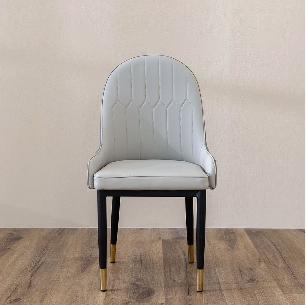 Gatiman Leatherette Dining Chair In Grey Colour - Image 7