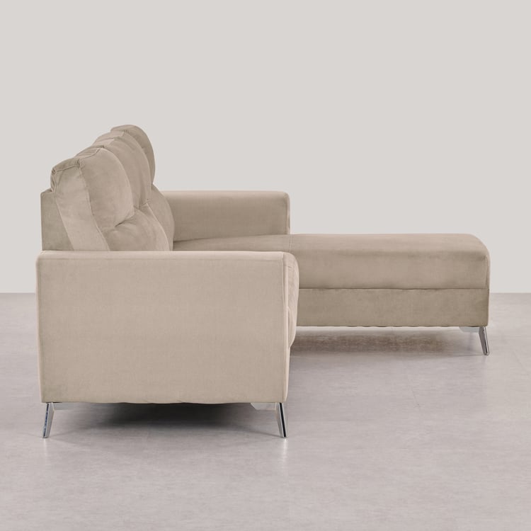 5 Seater L Shape Sofa in Beige Colour - Image 4