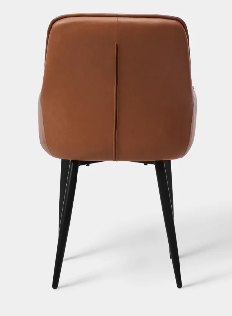 Jayden Leatherette Arm Chair In Black And Brown Color - Image 3