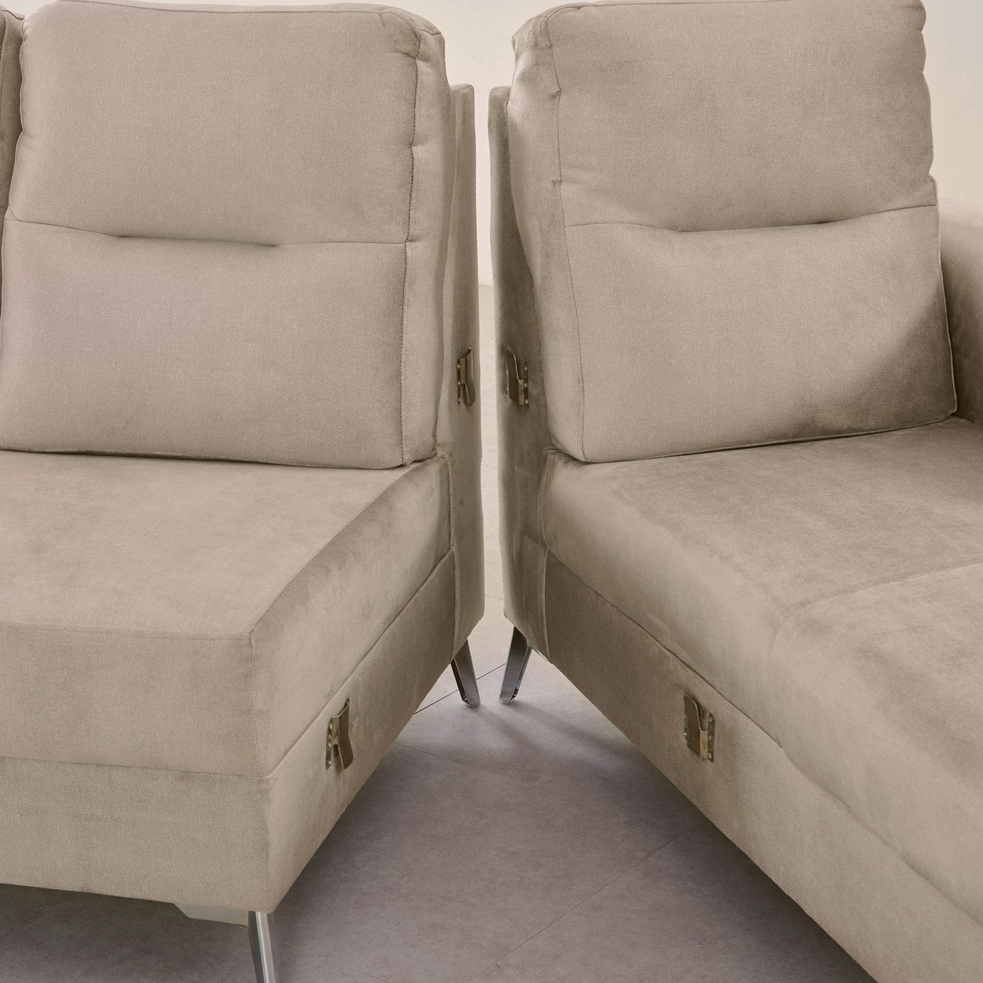 5 Seater L Shape Sofa in Beige Colour - Image 8